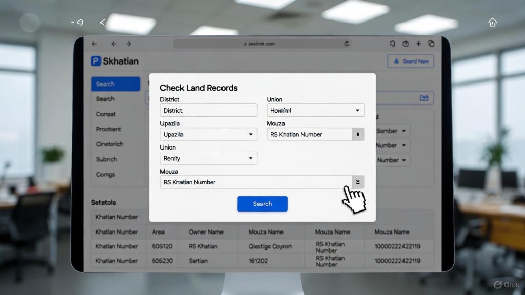অনলাইনে আর এস খতিয়ান অনুসন্ধান