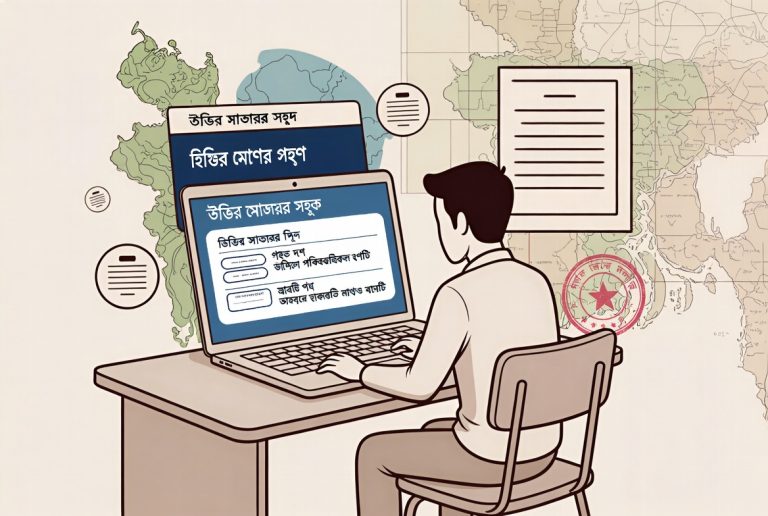 অনলাইনে বি এস খতিয়ান চেক করার নিয়ম