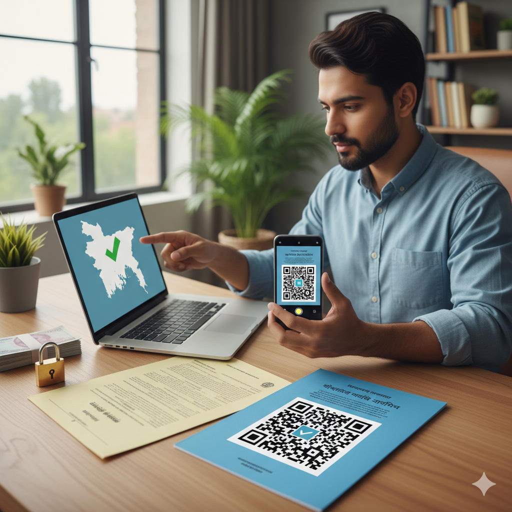 অনলাইনে নামজারি খতিয়ান যাচাই