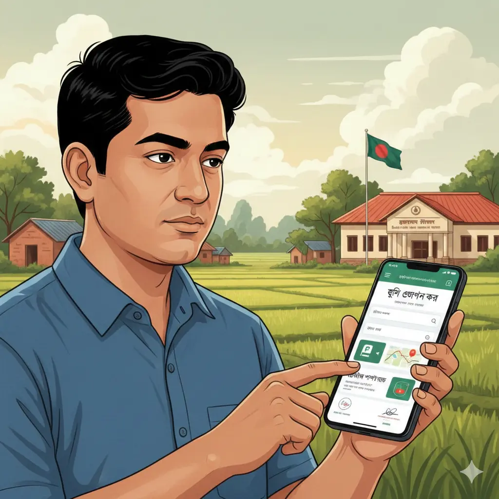 অনলাইনে জমির খাজনা চেক করার নিয়ম 