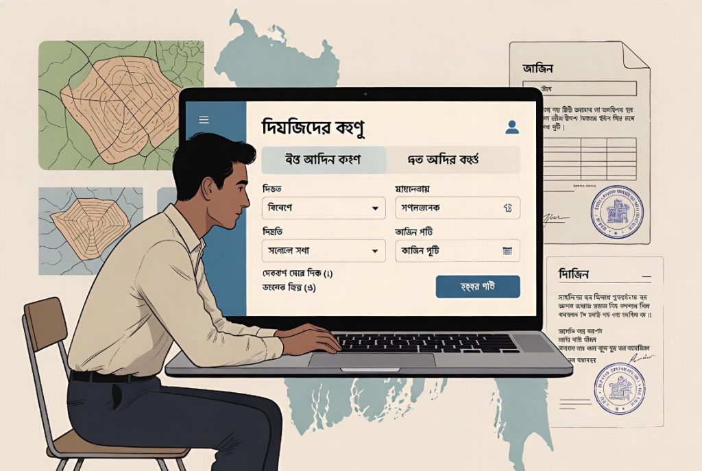 অনলাইনে জমির রেকর্ড
