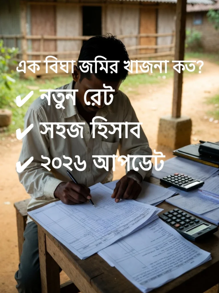 এক বিঘা জমির খাজনা কত